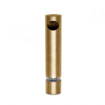 GFMR.106 Βάση σωλήνα Mini rail 10mm, ακριανή, σε γυαλί 4-12mm, χρώμα μπρούτζος ματ