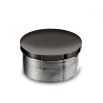 GFEC.086 Τάπα σωλήνα επίπεδη, χρώμα μαύρο ανθρακί, γιά σωλήνα Ø 19.0mm