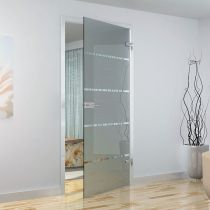 GFFD.S56 Γυάλινη ανοιγόμενη πόρτα 8-10mm,σετ, τοίχος, χρώμα ανοξείδωτο ατσάλι(max.100x250cm-50Kg)
