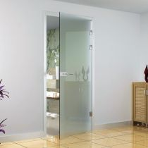GFFD.S111 Γυάλινη ανοιγόμενη πόρτα 8-10mm,σετ, κλειδ. WC, τοίχος, χρ.χρώμιο γυαλιστερό(max.110x227.5cm-50Kg)