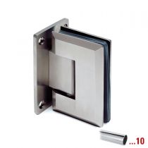 GFWD.004 Μεντεσές γυάλινης ανοιγόμενης πόρτας με μηχανισμό 8-12mm,ανοξ.ατσάλι,γυαλί-τοίχο,διπλό πόδι,max800mm