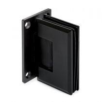 GFWD.014 Μεντεσές γυάλινης ανοιγόμενης πόρτας με μηχανισμό 8-10mm,μαύρ ανθρακί,γυαλί-τοίχο,διπλό πόδι,max800mm