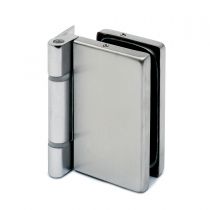 GFFD.122 Μεντεσές γυάλινης ανοιγόμενης πόρτας 8-10mm, χρώμα ανοξείδωτο ατσάλι, γυαλί-τοίχος,max 50Kg / 1000mm