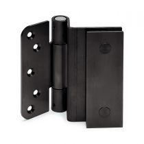 GFFD.133 Μεντεσές γυάλινης ανοιγόμενης πόρτας 10-12mm, χρώμα μαύρο ανθρακί, γυαλί-ξύλο,max 70Kg / 1200mm