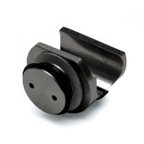 GFSD.018 Κρέμαση γυάλινης συρόμενης πόρτας SD βάση οδηγού, χρώμα μαύρο ανθρακί, σε γυαλί 10-12mm