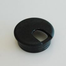 OL912-1 Τάπα Φ51x16.5mm, γραφείου με καπάκι, για τρύπα 45mm, πλαστική μαύρη