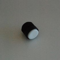 OL111-1 Τάπα Φ20x2mm σωλήνα, πλαστική μαύρη με λευκό τελείωμα